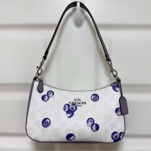 Coach Teri Shoulder Bag with blueberry print
